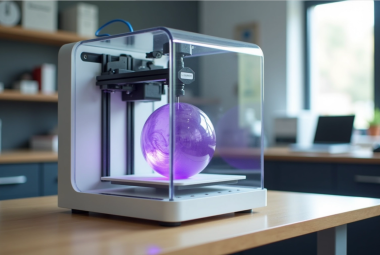 Enclosed FDM 3D printer printing a complex model—ideal environment for 1.75 mm ABS.