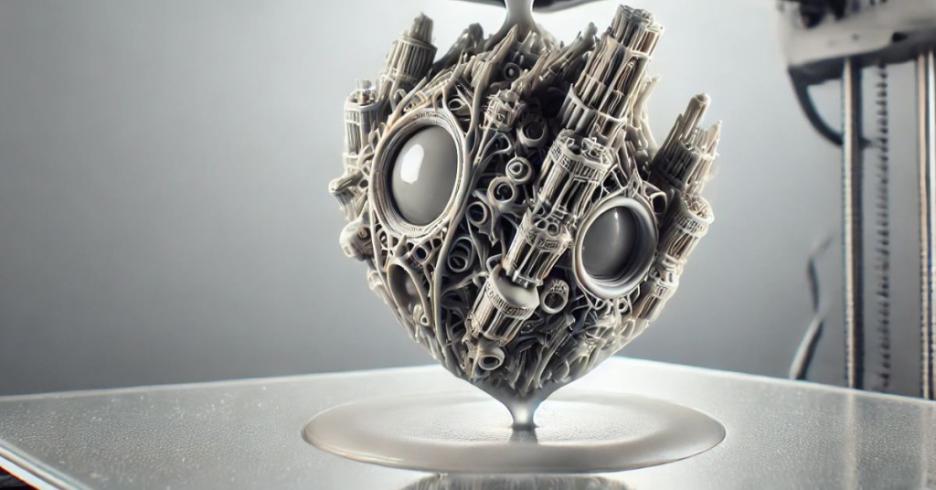 Highly detailed resin 3D print showing intricate geometry and smooth surface finish, demonstrating the precision possible with modern resin 3D printers.