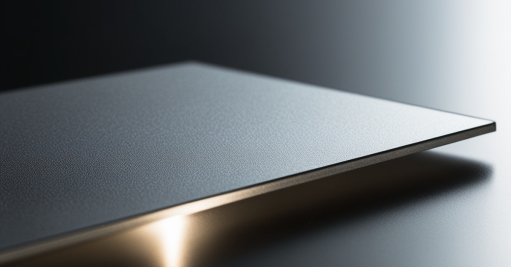 Close-up macro shot of a textured PEI-coated magnetic 3D printer build plate, showing the fine surface texture that improves bed adhesion.