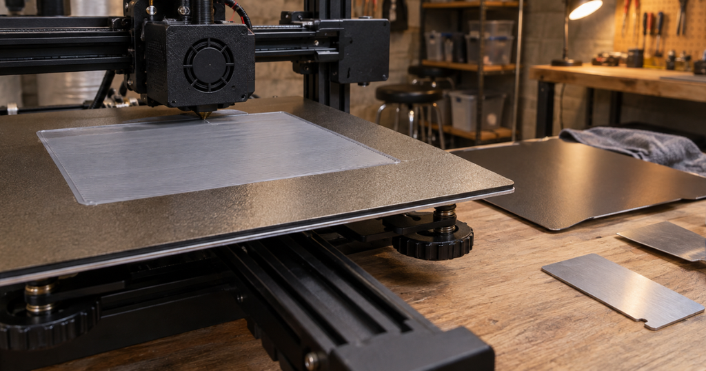 Sealed filament containers and a filament dryer supply material to an operating 3D printer.